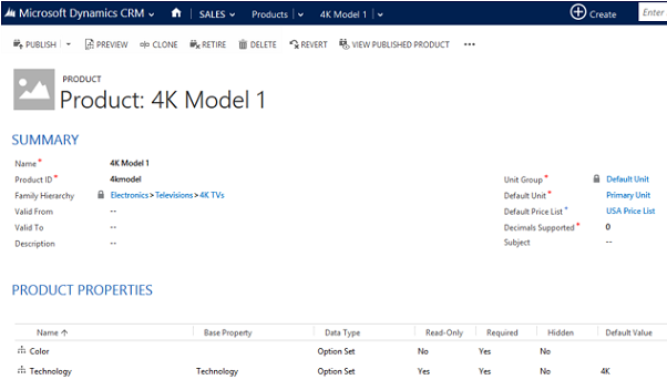 View properties in child product view