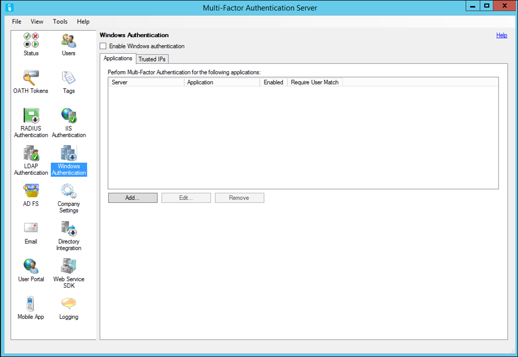 Windows Authentication in MFA Server