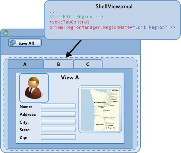 Defining the EditRegion using a Tab control