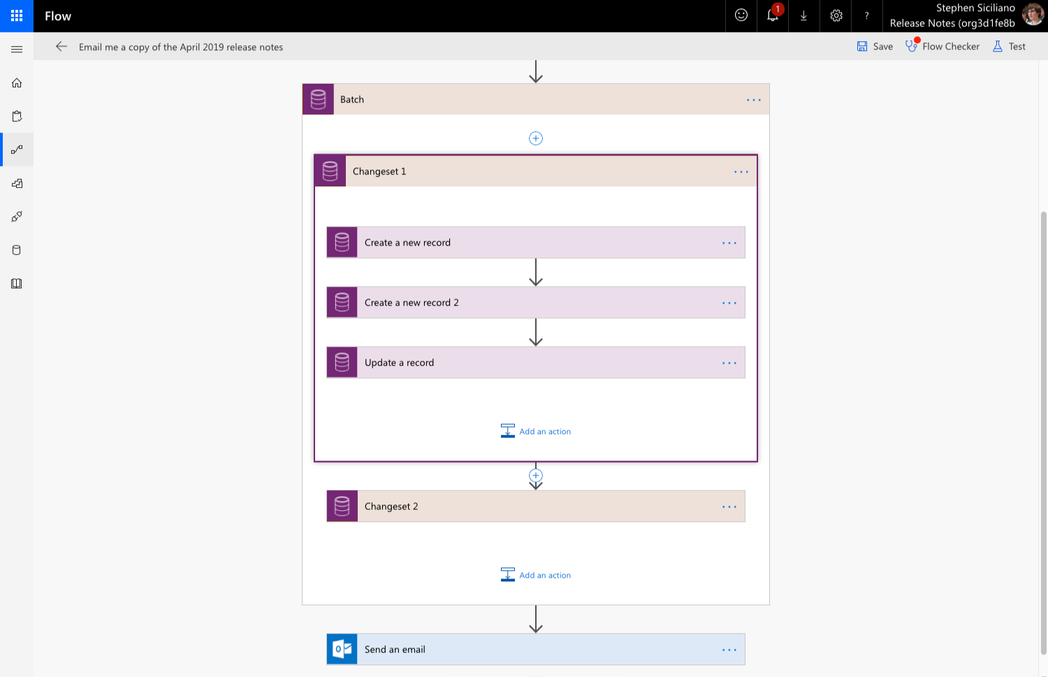 Change sets in Power Automate