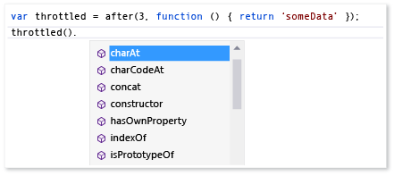 Example of overriding IntelliSense results