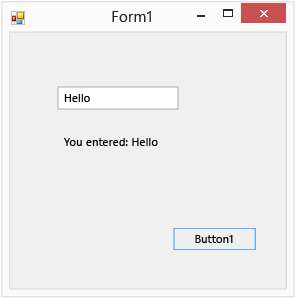 The form showing the result