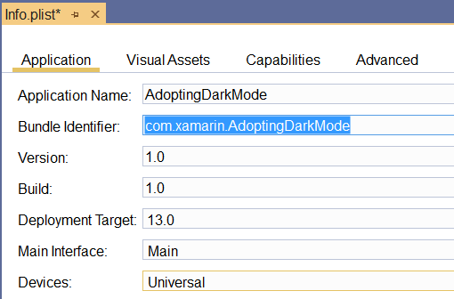 Setting the Bundle Identifier