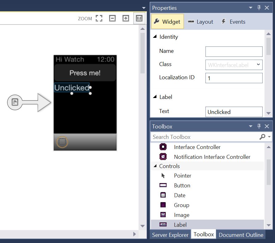 Set the text and attributes of the controls as shown