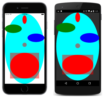 Triple screenshot of Ellipse Demo