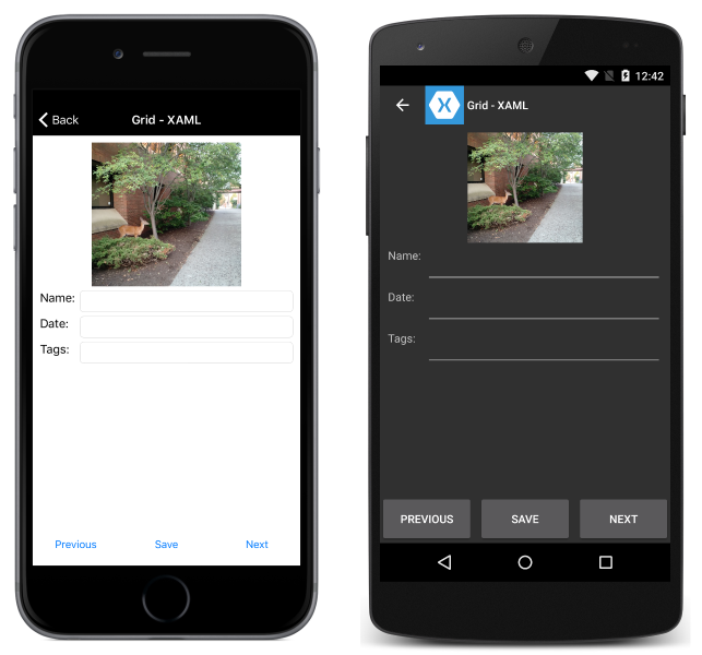 Screenshot shows Photo Application Grid in Portrait.