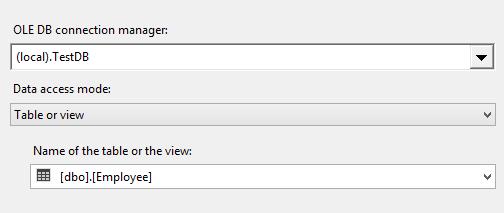 Data Streaming Destination - OLE DB Connection