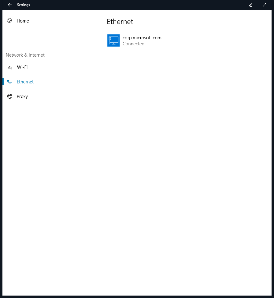 Image showing Network & Internet, Ethernet settings page.