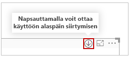 Näyttökuva Ota porautuminen käyttöön napsauttamalla -painikkeesta.