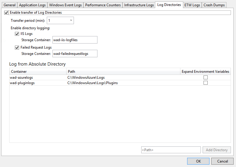 Log directories