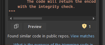 Example of public code being referenced