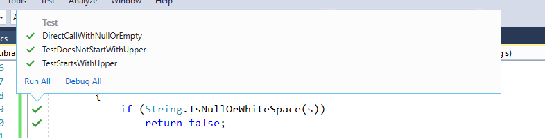 Code coverage for the if conditional statement