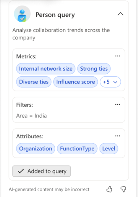 Screenshot that shows how Copilot can help with suggested parameters.