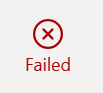 Screenshot that shows a query's Failed status.