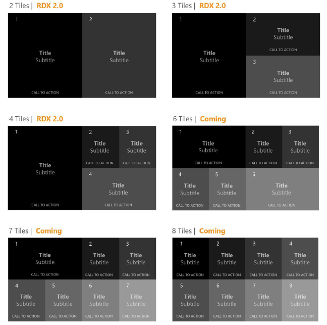 Example of Mosaic layout predefined patterns