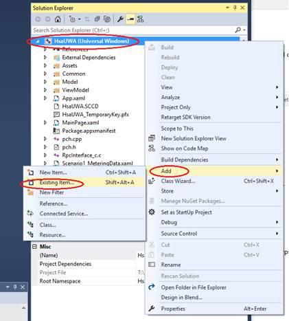 Adding an SCCD file into the appx package.