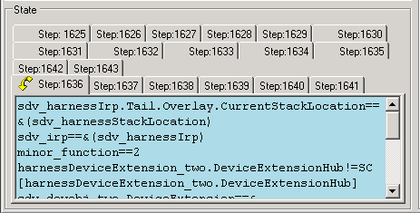 Screenshot of the State pane displaying a line of code with a function pointer.