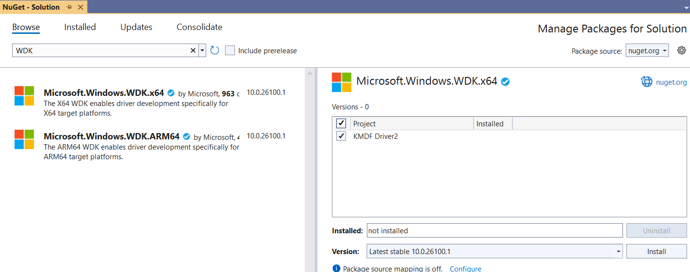 Screenshot of Visual Studio NuGet packages being installed dialog.