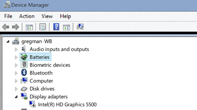 Screenshot of Device Manager dialog.