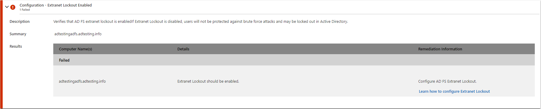 AD FS diagnostics analyzer tool - failure resolution