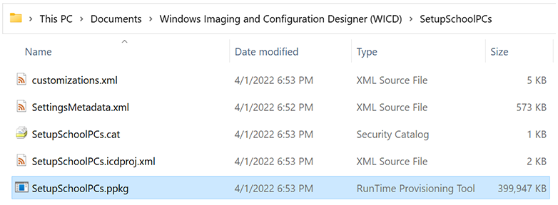 Double-click package to being installation.