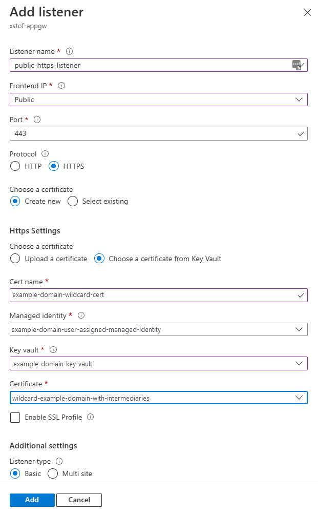 Ajouter un écouteur pour le trafic HTTPS