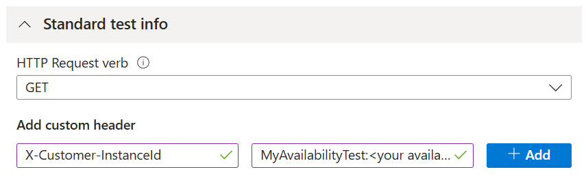 Capture d’écran montrant un en-tête de validation personnalisé.