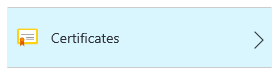 Cliquer sur l’icône Certificats