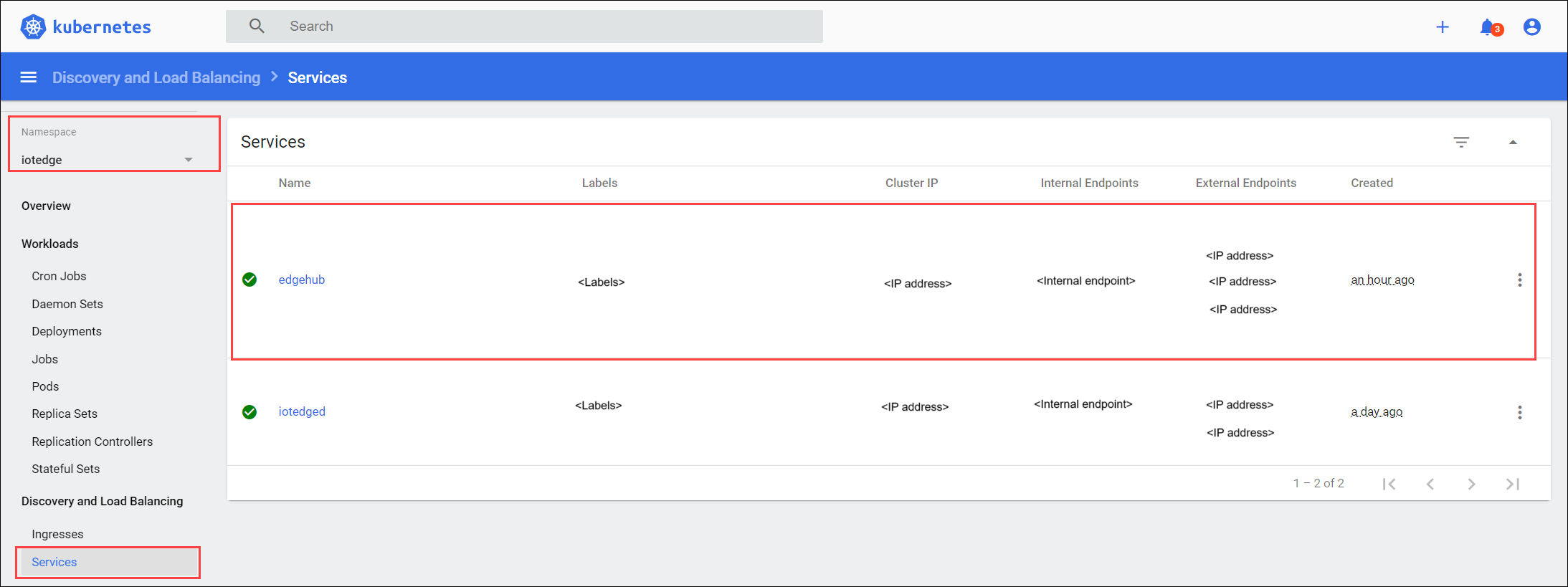 Obtenir des adresses IP pour les services externes