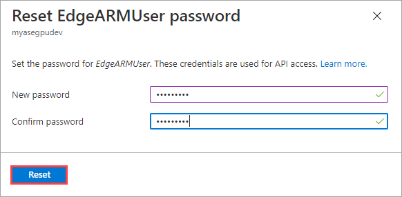 Réinitialiser le mot de passe utilisateur EdgeARM 3