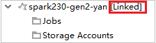 IntelliJ Azure Explorer linked dialog.