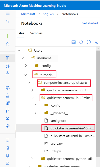 Capture d’écran montrant le dossier d’ouverture des tutoriels.