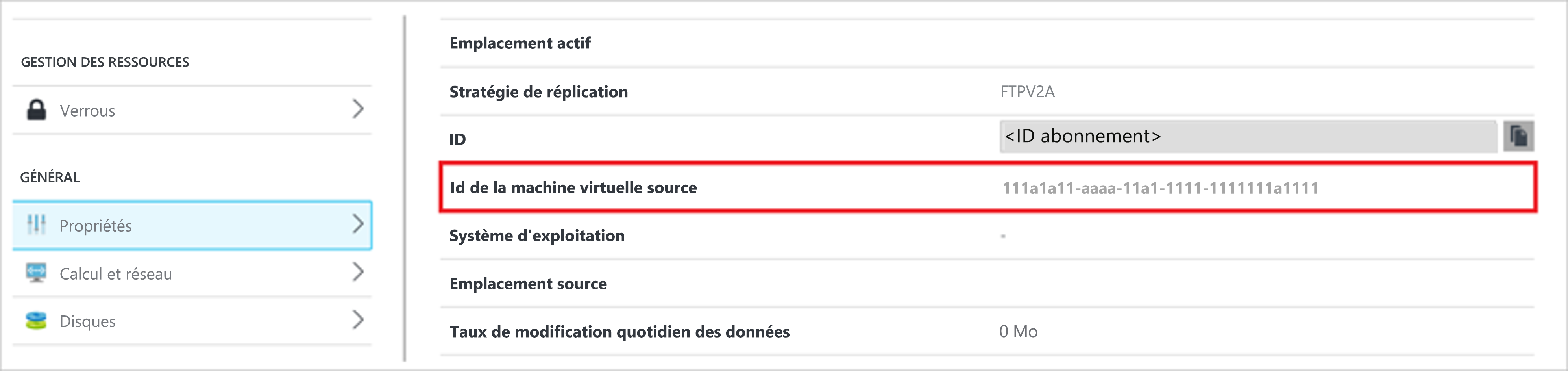 Utilisez l’ID de machine virtuelle en tant que GUID