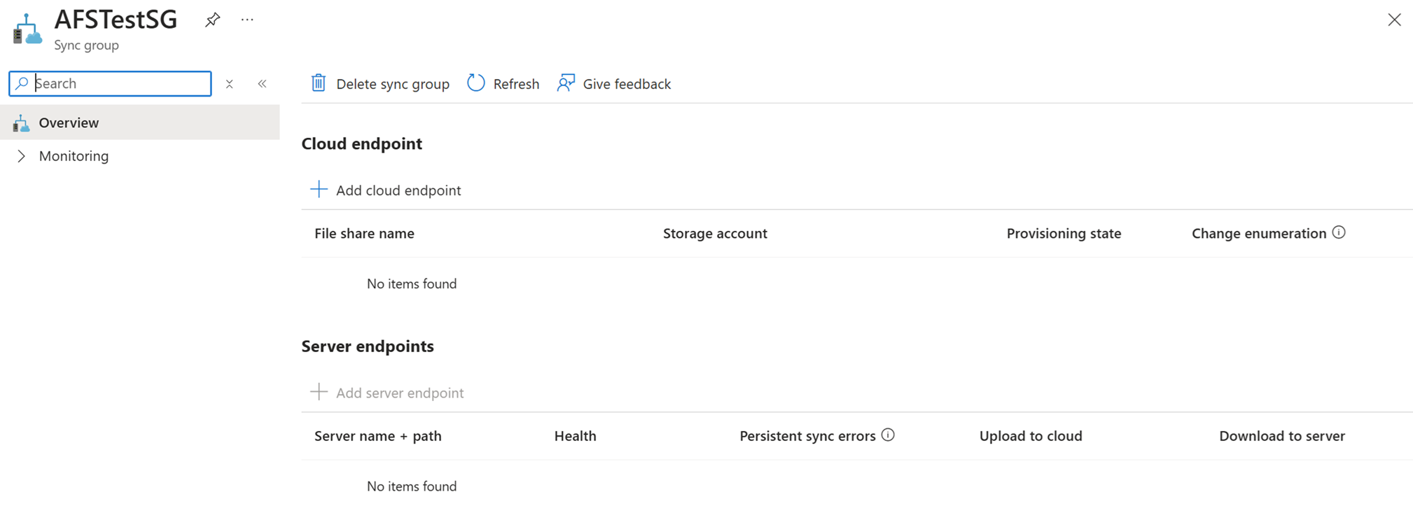 Capture d’écran de la création d’un point de terminaison cloud dans le portail Azure.