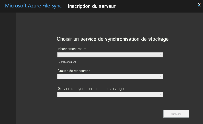 Informations du service de synchronisation de stockage.