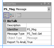 Image montrant les propriétés PS_Msg Message.