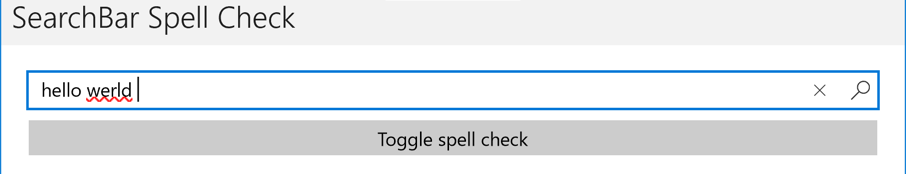 SearchBar spell check platform-specific.