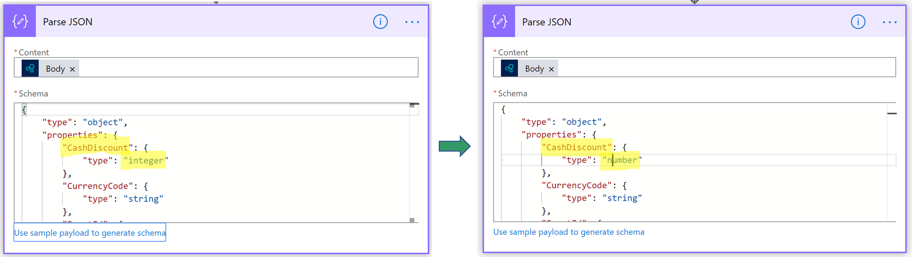 JSON data types 