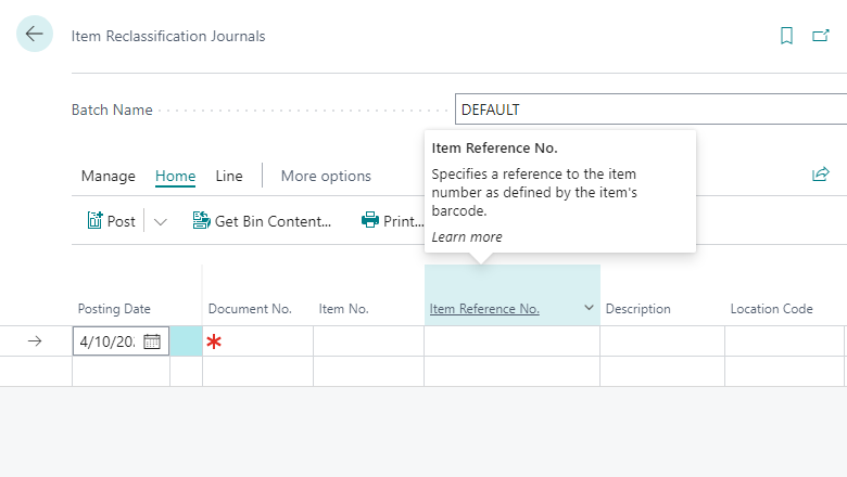 Page Feuille reclassement article