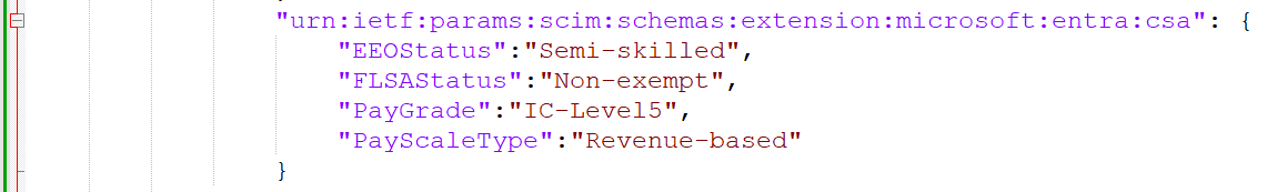 Screenshot of the SCIM bulk request payload code.