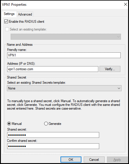 Vérifier les propriétés VPN et la configuration