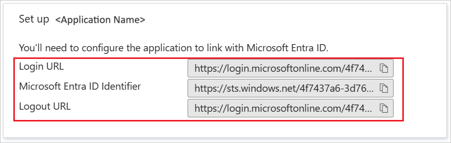 Copier les URL de configuration