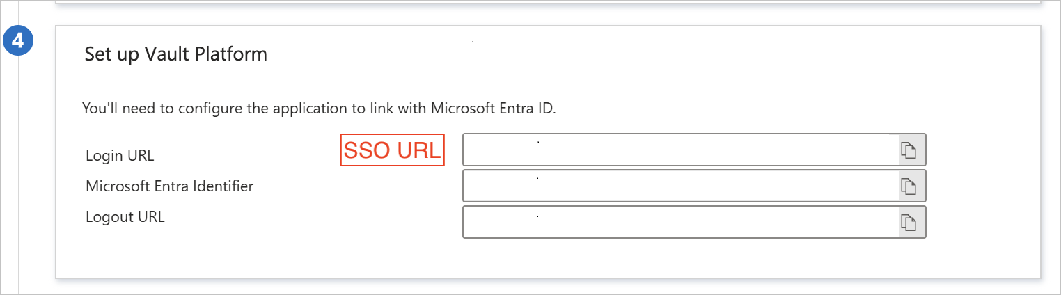 Capture d’écran pour l’identification de l’URL de SSO.