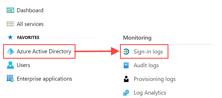 Capture d’écran du centre d’administration Microsoft Entra avec les options de connexion mises en évidence.