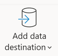 Capture d'écran de l’icône Ajouter une destination de données.