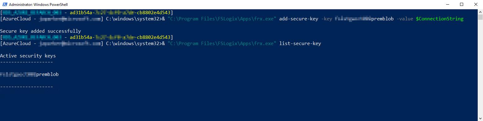 powershell ajouter une clé sécurisée de liste