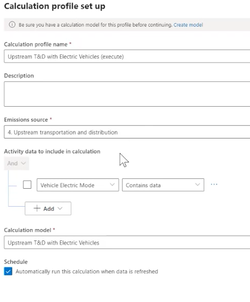 Configurez un profil de calcul.