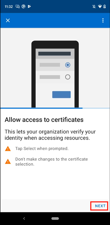 Capture d’écran de l’invite Les certificats sont prêts