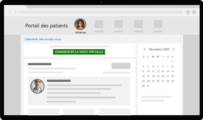 Expérience du patient d’un rendez-vous virtuel.