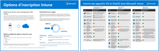 Représentation visuelle des options d’inscription Intune par plateforme